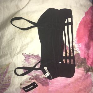 Express strappy cutout back bralette in black